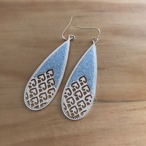 Gold and  silver glitter earrings